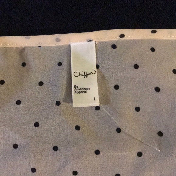 American apparel (original) sheer polka dot tank, New w/o tags, sz L - Picture 2 of 3